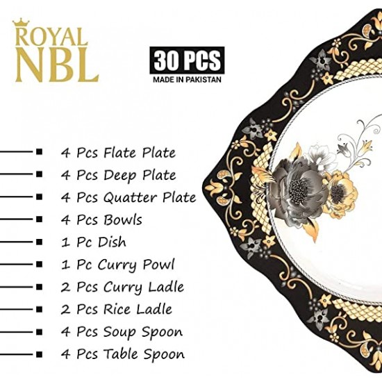 Royal NBL 30 pcs Melamine Dinner Set NBL-KM1001